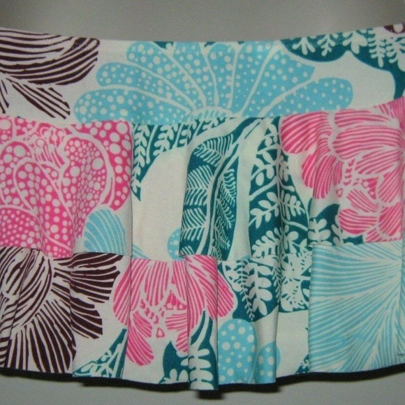 Vintage Floral Short Mini 2-tiered Skirt Cover-Up - Picture 4 of 4